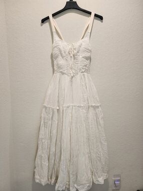 Free People Cream Sleeveless Tie-back  Maxi Dress A Masterpiece Maxi DressShop